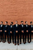 Load image into Gallery viewer, Dark Navy Peak Lapel 2 Piece Single Breasted Groomsmen Suits