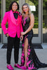 Load image into Gallery viewer, Hot Pink Shawl Lapel One Button 3 Piece Prom Suits