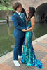 Load image into Gallery viewer, Dark Navy Notched Lapel One Button 2 Piece Prom Suits