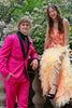 Load image into Gallery viewer, Shawl Lapel Hot Pink One Button 3 Piece Prom Suits