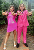 Load image into Gallery viewer, Peak Lapel Hot Pink Single Breasted 2 Piece Prom Suits