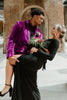 Load image into Gallery viewer, Purple Notched Lapel One Button 2 Piece Prom Suits