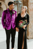 Load image into Gallery viewer, Purple Notched Lapel One Button 2 Piece Prom Suits