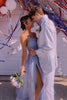 Load image into Gallery viewer, Shawl Lapel White Jacquard One Button 2 Piece Prom Suits