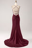 Load image into Gallery viewer, Blush Mermaid Spaghetti Straps Long Prom Dress