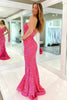 Load image into Gallery viewer, Mermaid Sweetheart Fuchsia Long Prom Dress with Sequins