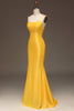 Load image into Gallery viewer, Bright Yellow Mermaid Long Prom Dress