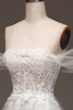 Load image into Gallery viewer, White A Line Long Corset Prom Dress With Appliques