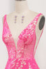 Load image into Gallery viewer, Glitter Fuchsia Mermaid Long Prom Dress With Sequined Appliques