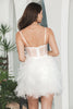 Load image into Gallery viewer, White A-Line Short Ruffled Graduation Party Dress with Lace