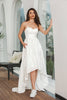 Load image into Gallery viewer, Simple White Asymmetrical Engagement Party Dress