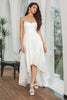 Load image into Gallery viewer, Simple White Asymmetrical Engagement Party Dress