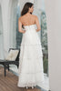 Load image into Gallery viewer, Simple White Pleated Tiered Engagement Party Dress