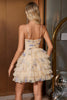 Load image into Gallery viewer, A-Line Yellow Spaghetti Straps Tiered Tulle Homecoming Dress