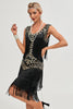 Load image into Gallery viewer, Champagne Gatsby 1920s Dress with Sequins and Fringes