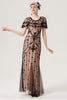 Load image into Gallery viewer, Black Blush Sequins Long 1920s Dress