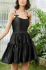 Load image into Gallery viewer, A-Line Spaghetti Straps Black Corset Short Homecoming Dress
