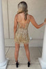 Load image into Gallery viewer, Sparkly Hot Pink Sequined Bodycon Homecoming Dress with Fringes