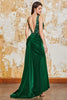 Load image into Gallery viewer, Sparkly Dark Green Mermaid Prom Dress with Slit