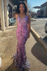 Load image into Gallery viewer, Mermaid Purple Backless Glitter Long Prom Dress With Sequined Embroidery