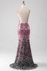 Load image into Gallery viewer, Mermaid Purple Backless Glitter Long Prom Dress With Sequined Embroidery