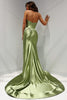 Load image into Gallery viewer, Sage Mermaid Sweetheart Long Prom Dress with Slit