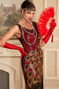 Load image into Gallery viewer, Sparkly Burgundy Round Neck Sequins 1920s Great Gatsby Flapper Dress