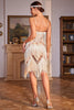 Load image into Gallery viewer, Sparkly White Sequined 1920s Flapper Dress with 20s Accessories