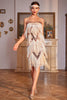 Load image into Gallery viewer, Sparkly White Sequined 1920s Flapper Dress with 20s Accessories