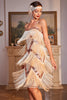 Load image into Gallery viewer, Sparkly White Sequined 1920s Flapper Dress with 20s Accessories