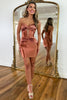 Load image into Gallery viewer, Copper Sweetheart Bodycon Corset Homcoming Dress