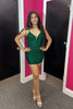 Load image into Gallery viewer, Sparkly Dark Green Spaghetti Straps Tight Homecoming Dresses