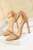 Load image into Gallery viewer, Apricot Strappy Stiletto Heels