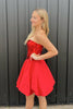 Load image into Gallery viewer, Sparkly Red A-Line Sweetheart Mirror Short Homecoming Dress
