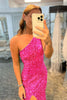 Load image into Gallery viewer, Mermaid Glitter One-Shoulder Backless Prom Dress With Sequins