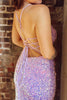 Load image into Gallery viewer, Sparkly Lilac Mermaid Long Prom Dress With Slit