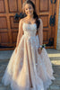 Load image into Gallery viewer, Princess Champagne Spaghetti Straps Prom Dress