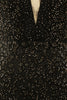 Load image into Gallery viewer, Elegant Deep V Neck Glitter Rhinestone Black Lace Long Prom Dress