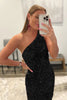 Load image into Gallery viewer, Mermaid Glitter Sexy One-Shoulder Long Prom Dress With Sequins