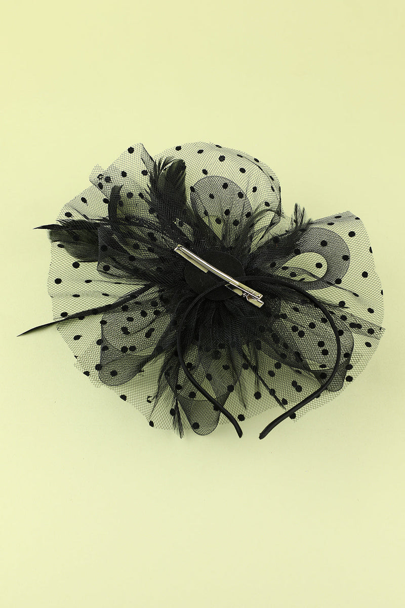 Load image into Gallery viewer, 1920s Feather Tulle Headband