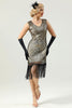 Load image into Gallery viewer, Burgundy Sleeveless 1920s Gatsby Dress