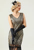 Load image into Gallery viewer, Burgundy Sleeveless 1920s Gatsby Dress