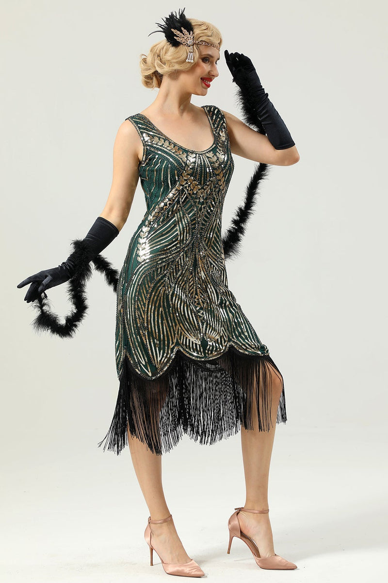 Load image into Gallery viewer, Black Sleeveless 1920 Dress