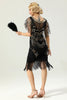 Load image into Gallery viewer, Black and Gold Sequin 1920s Cape