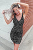 Load image into Gallery viewer, Bodycon Black V Neck Sequins Short Homecoming Dress
