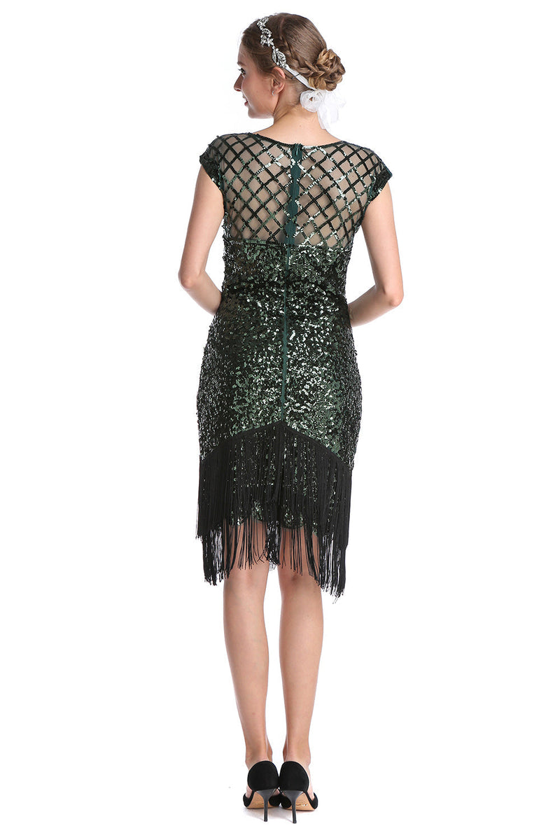 Load image into Gallery viewer, Pink Sequin Gatsby 1920s Flapper Dress