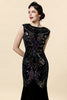 Load image into Gallery viewer, V Neck Black Sequins Long Formal Dress