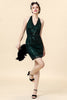 Load image into Gallery viewer, Halter Green Sequins Cocktail Party Dress