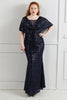 Load image into Gallery viewer, Sparkly Black Sequins Plus Size Prom Dress