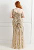 Load image into Gallery viewer, Sequins Tulle Black Sparkly One Shoulder Plus Size Prom Dress